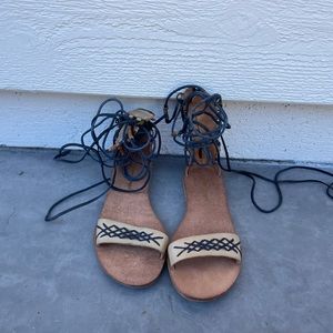 Free people lace up gladiator sandal